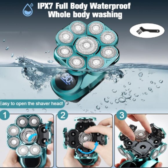 9D Electric Head Shaver for Bald Men - Picture 3 of 8